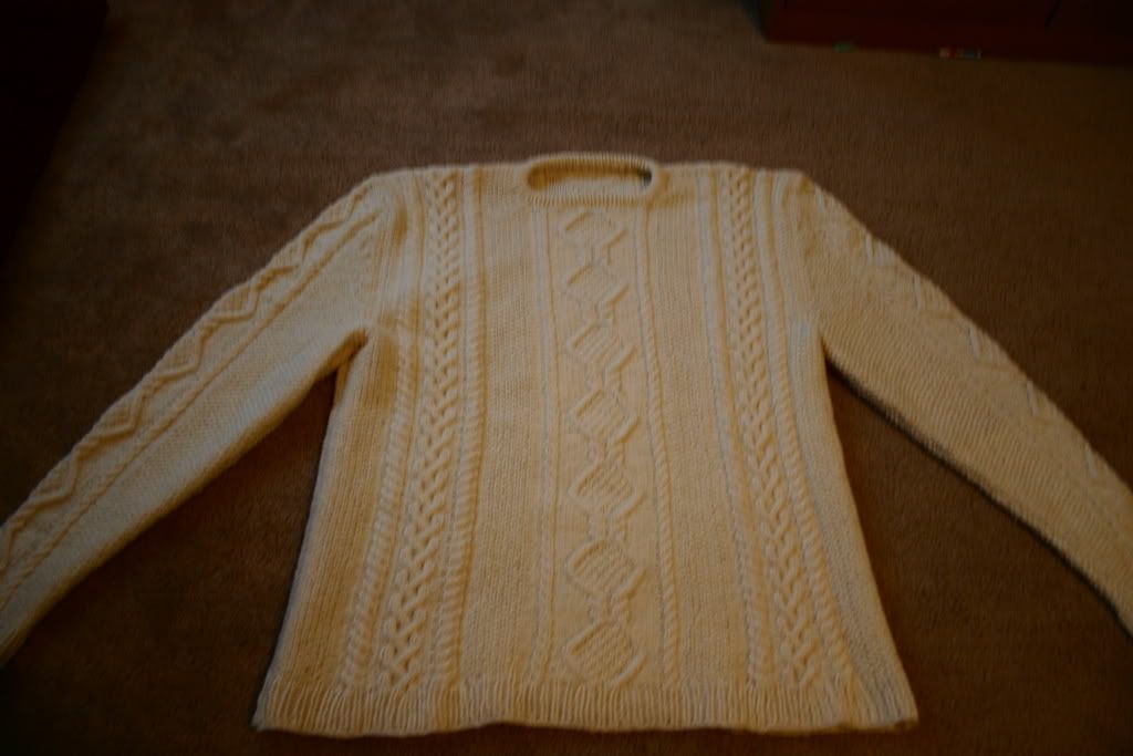 Cable sweater for my Daddy