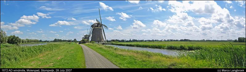 17th century windmills, Molenpad, Stompwijk