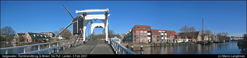 Galgenwater, Leiden, from Rembrandtbrug