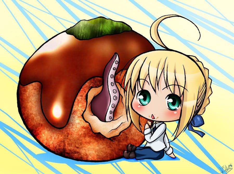 Chibi Anime Eating