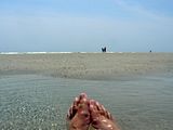 tidepool, feet, sandbar, atlantic