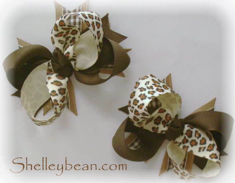 leopard print custom boutique bow