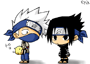 Naruto Anime Kakashi And Sasuke Chibi Photo by Silverwolf86