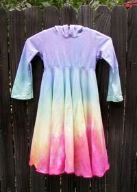CUSTOM for Eileen Rainbow Girls Hooded Twirly Circle Dress 5/6