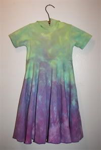 Custom Hand~dyed Hooded Dress with Full Circle Skirt