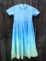Ocean Hooded Dress with Full Circle Skirt sz 7/8