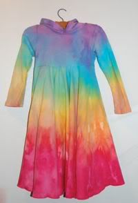 Rainbow Girls Hooded Twirly Circle Dress 5/6