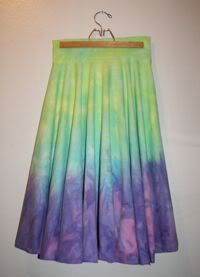 Cool Breeze Hand~Dyed Mama Circle Skirt S/M