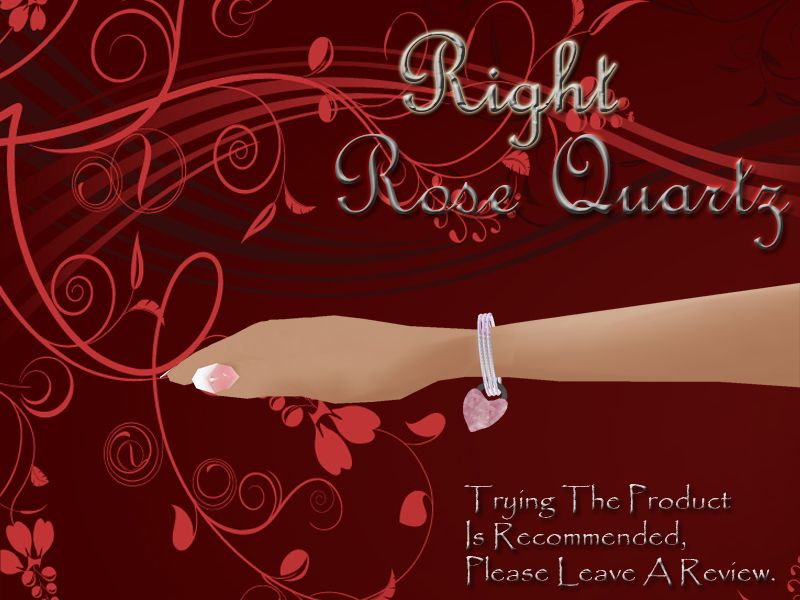 right rose quartz heart