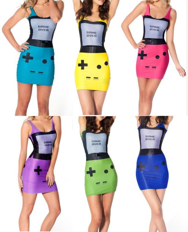 Sexy Gamer Girl Dress Geek Game Boy Brand New Vestido Videogames Ebay 8374