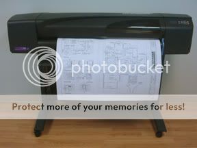 HP DesignJet 800 800PS 42 Wide Format Printer Plotter 0725184441486 