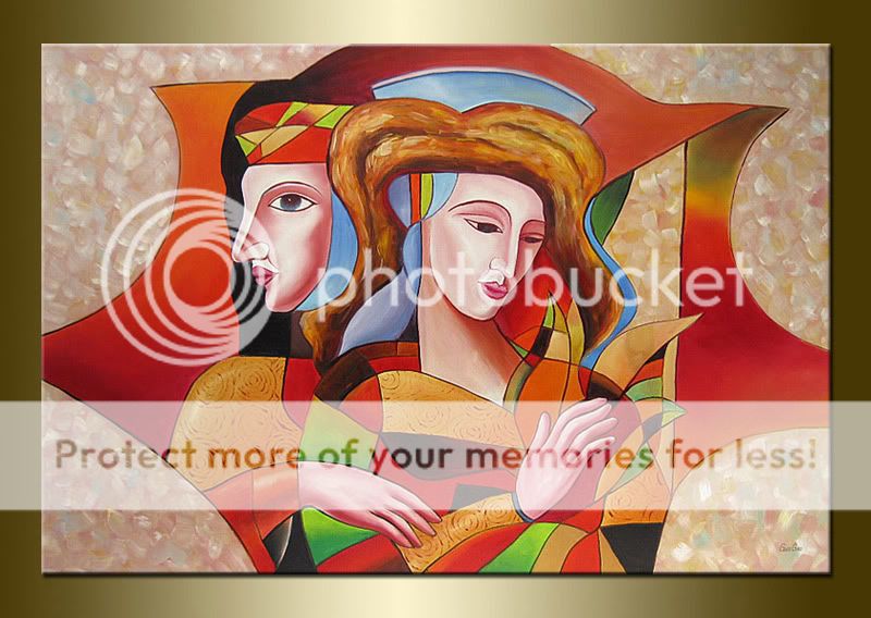 Lovers Modern Abstract oil painting bestbid_shop F14  