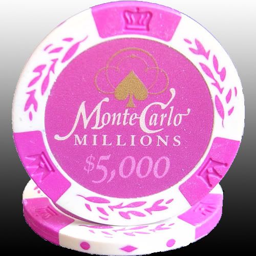 300pcs 14g monte carlo millions poker chips set acrylic case