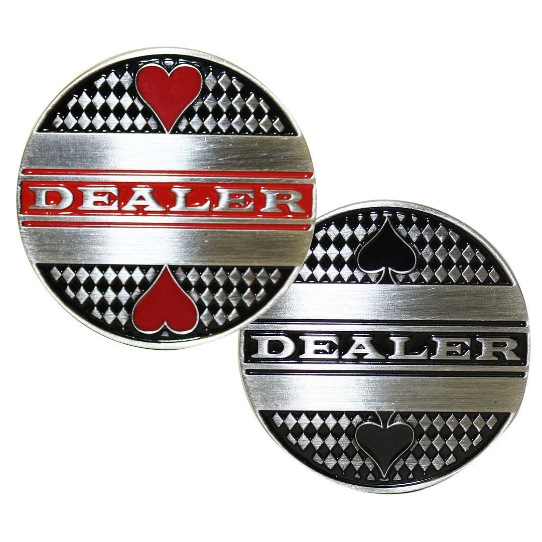 2" Deluxe Metal Dealer Button Texas Holdem Poker
