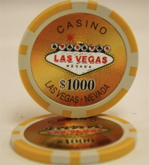 50pcs Las Vegas Laser Casino Clay Poker Chips $1000 | eBay