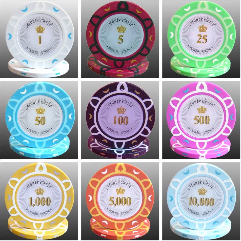 50pcs 14g Monte Carlo Poker Room Casino Poker Chips 10000 eBay