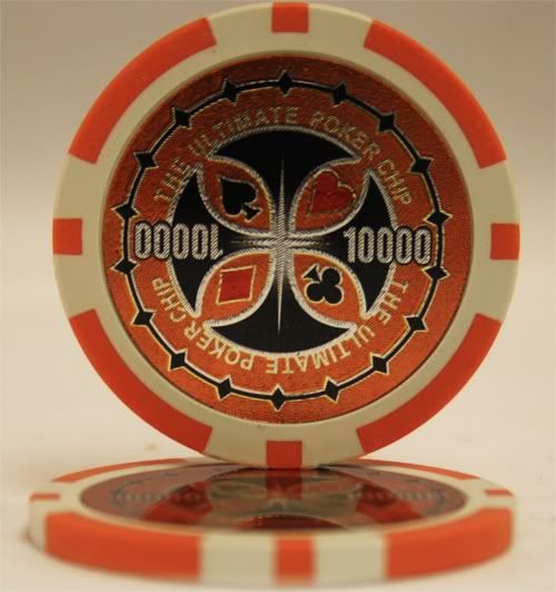 100 14g Ultimate Laser Casino Table Poker Chips $10000  