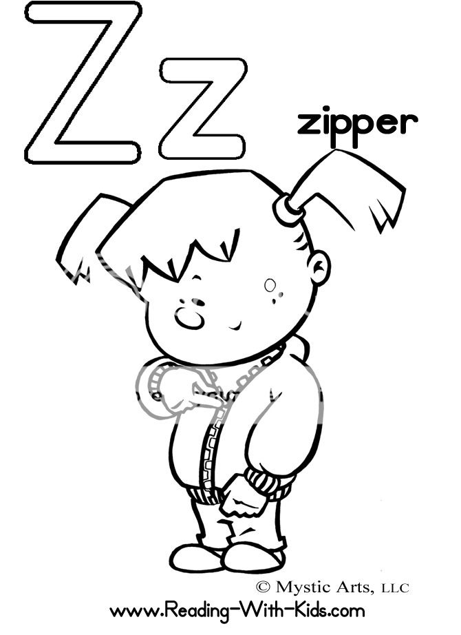 Children Coloring Pages: Alphabet Coloring Pages with Reference Pictures