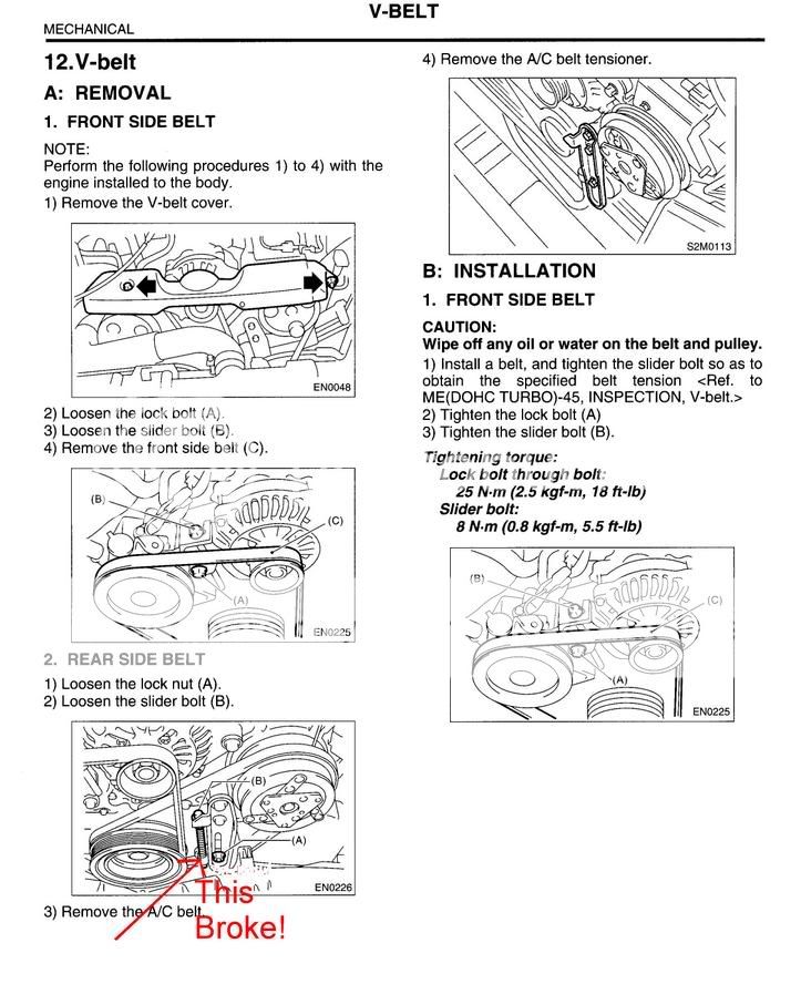 how to adjust ac compressor tension - NASIOC