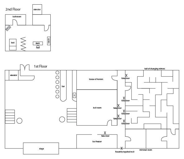 Asylum Blueprints Rough - Masquerade Project