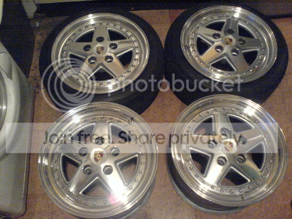 *Rare* Original Gotti (Porsche) 3-pc split-rims 8/9 x 16 inc. tyres ...