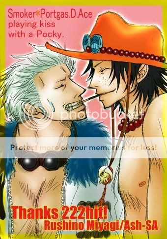 Smoker Ace One Piece yaoi pocky Pictures, Images and Photos